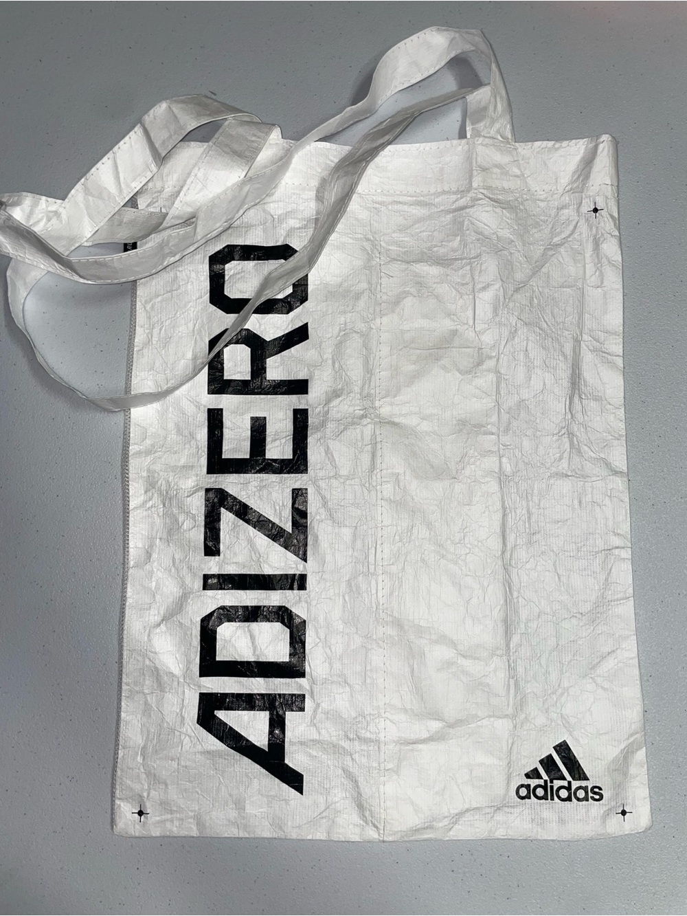 Adidas : Adizero Running Shoes Track & Field Gym White/Black Tote Bag